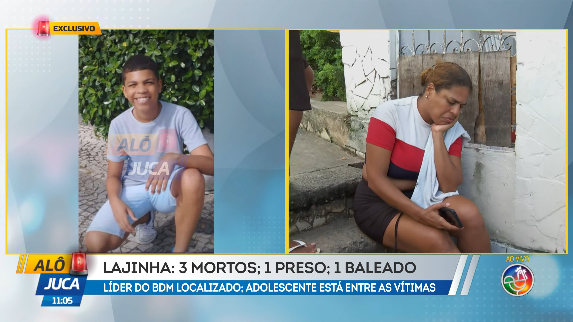 Um menino identificado como Davi, de 12 anos, morreu ap&oacute;s ser baleado durante uma a&ccedil;&atilde;o policial realizada na madrugada desta sexta-feira (1&ordm;). | Foto: Reprodu&ccedil;&atilde;o/TV Aratu