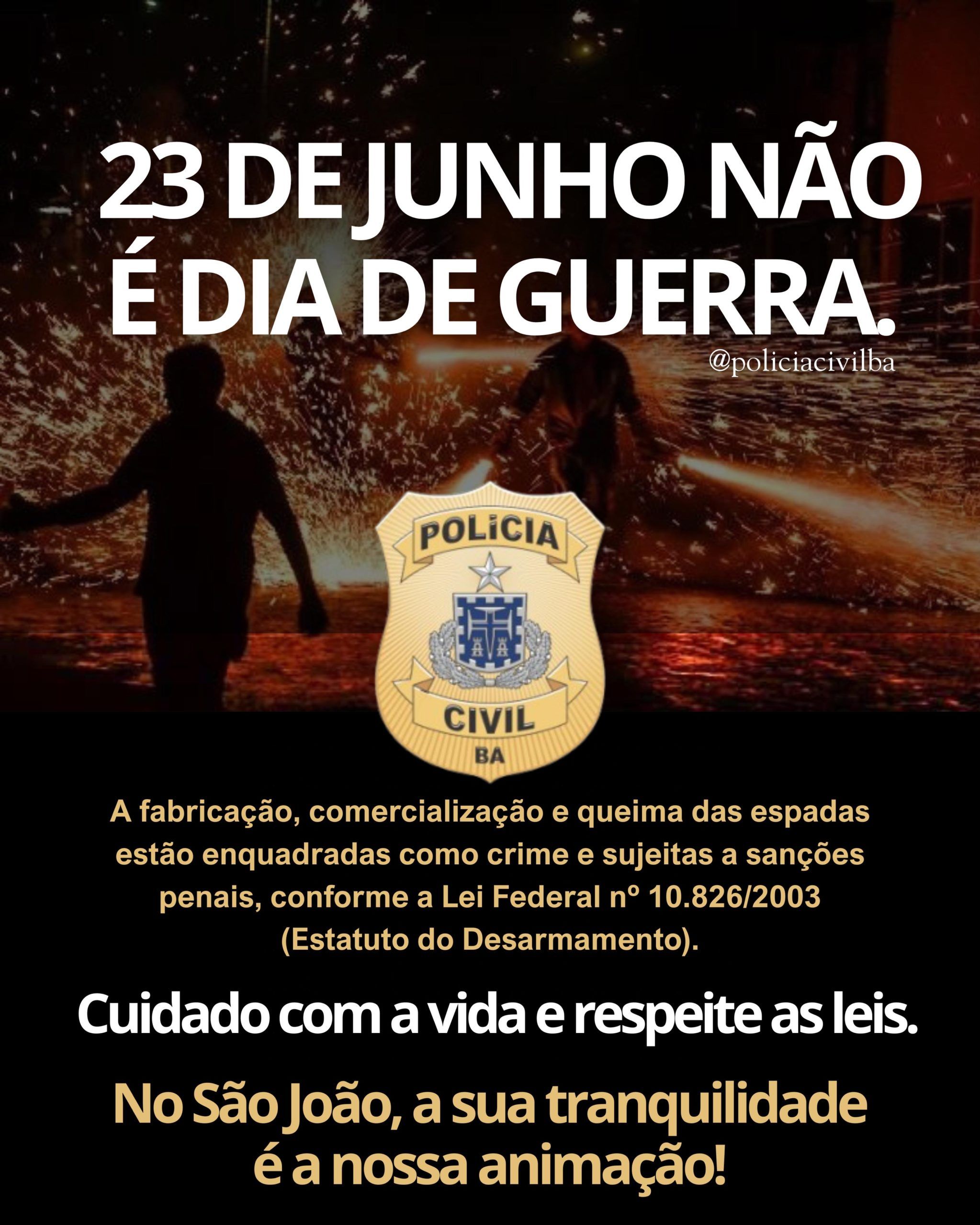 A prática de Guerra de Espadas apresenta riscos significativos à saúde e à segurança. | Foto: Prefeitura de Senhor do Bonfim