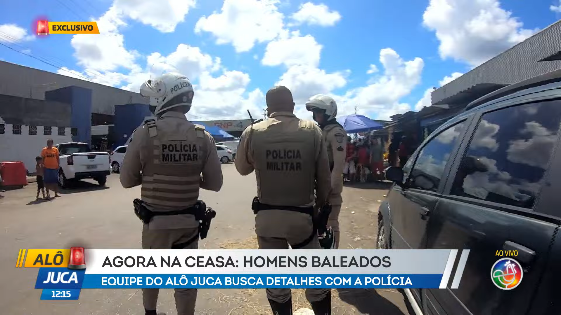 Um homem foi baleado e um adolescente de 14 anos foi apreendido na manhã desta sexta-feira (24) na Ceasa. | Foto: Reprodução/TV Aratu