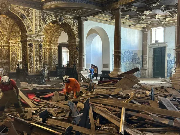 teto da Igreja Teto da Igreja São Francisco de Assis, no Pelourinho, desabou em fevereiro | Foto: Codesal