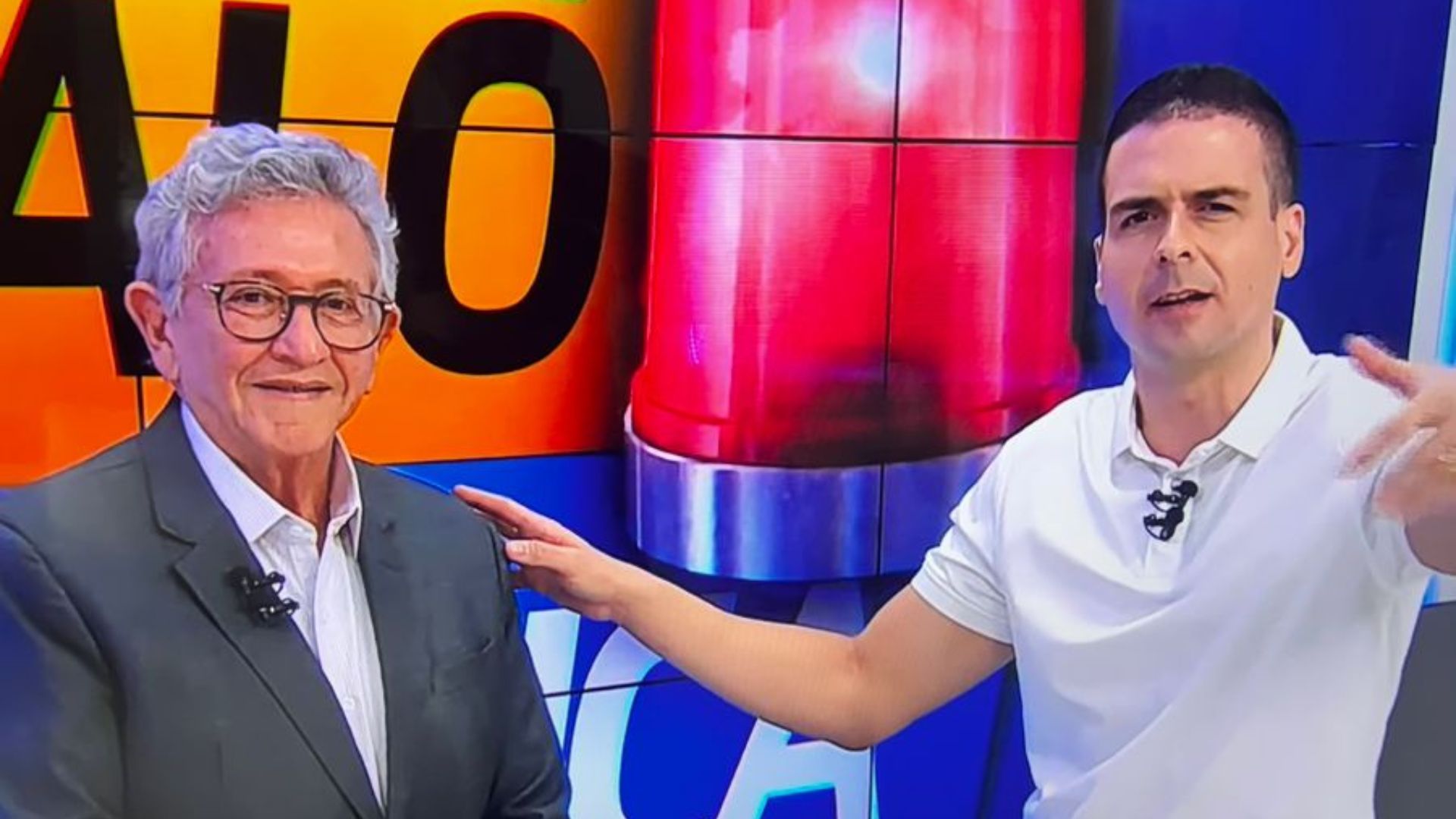 Na Aratu, Caetano participou ao vivo do programa Alô Juca | Foto: TV Aratu