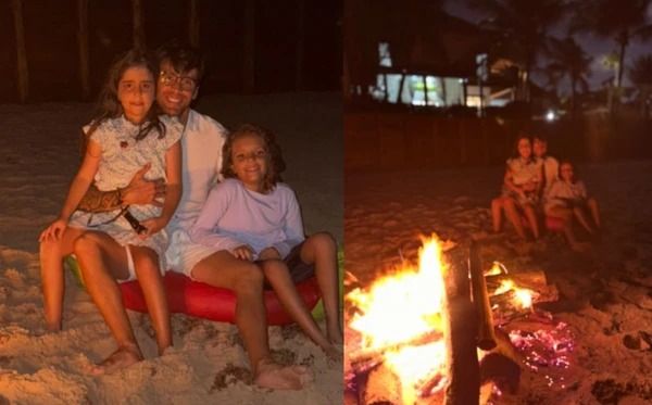 O nutricionista Daniel Cady, ex-marido de Ivete Sangalo, comemorou a chegada de 2026 de forma intimista com as filhas. | Foto: Redes Sociais