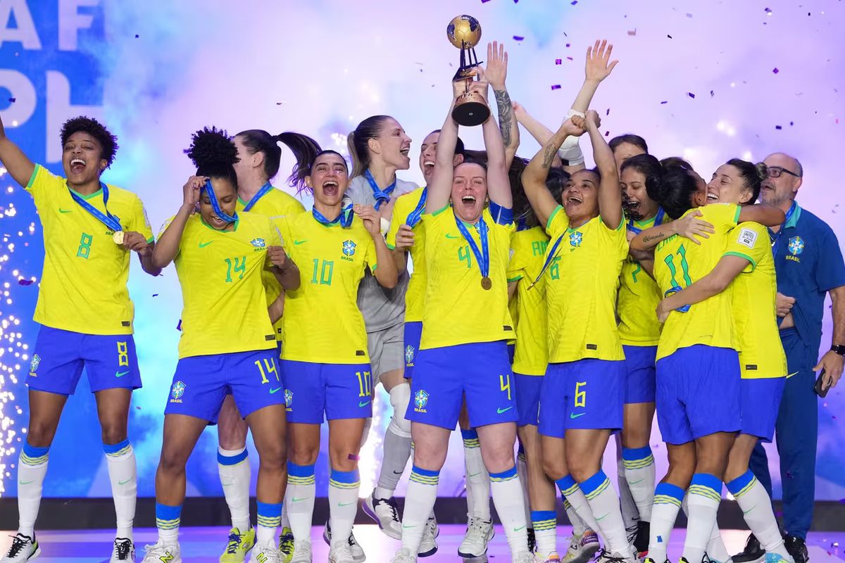 Brasil é primeiro campeão da história da Copa do Mundo de Futsal Feminino. Foto: Divulgação / FIFA