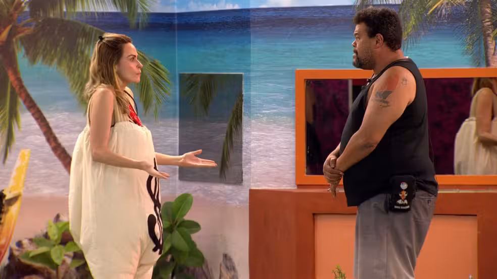 Na noite da &uacute;ltima segunda-feira (2), Babu Santana e Ana Paula Renault trocaram acusa&ccedil;&otilde;es dentro da casa. | Foto: Gshow