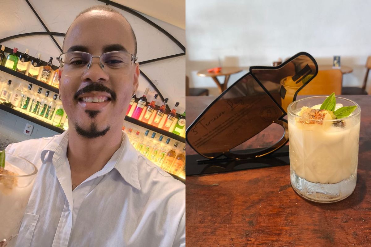 Rodolfo Caleiro e seu drink 