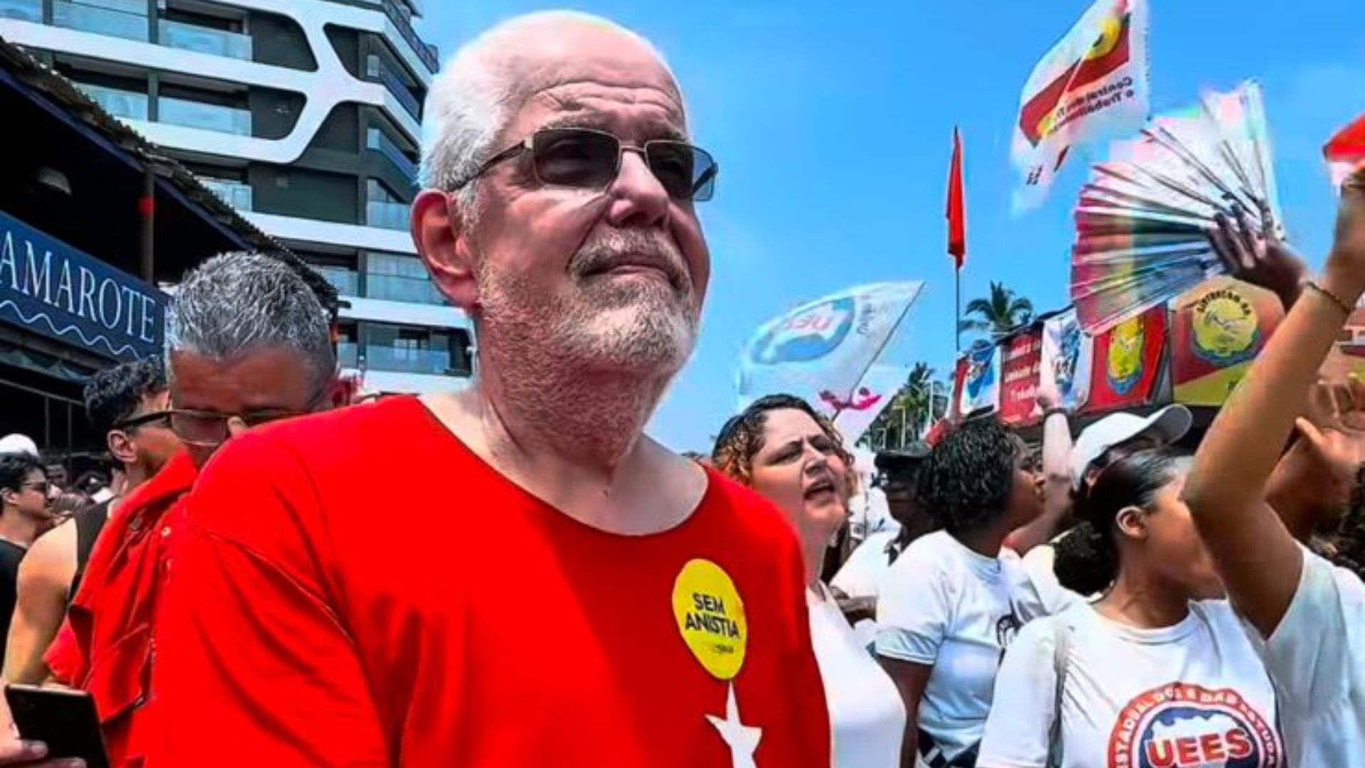 Deputado federal Jorge Solla (PT-BA) em ato em Salvador contra a PEC da Blindagem | Foto: reprodu&ccedil;&atilde;o/Instagram