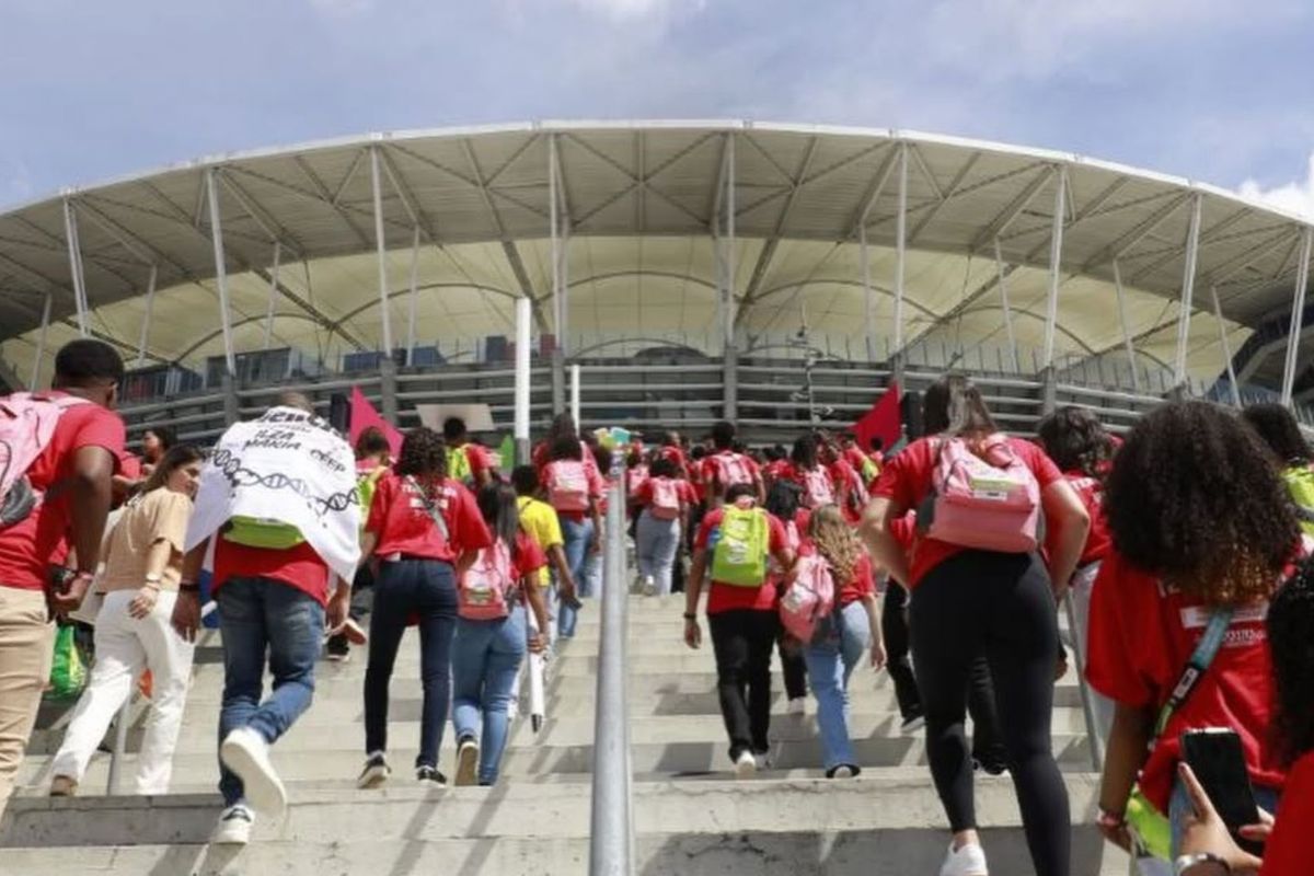 Arena Fonte Nova reúne projetos científicos de toda a Bahia em evento estudantil. Foto: Reprodução / Instagram @educacaobahia