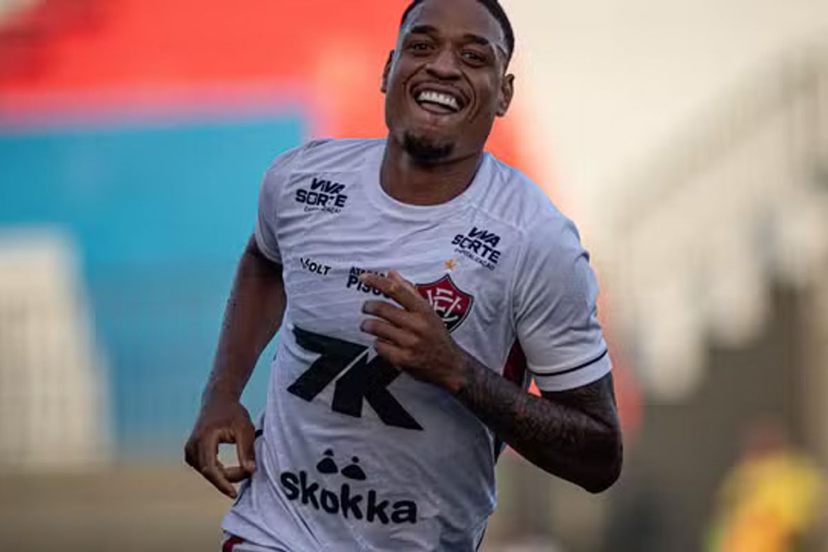 Lawan abriu placar da partida entre Vit&oacute;ria e Barcelona de Ilh&eacute;us. Foto: Victor Ferreira/EC Vit&oacute;ria