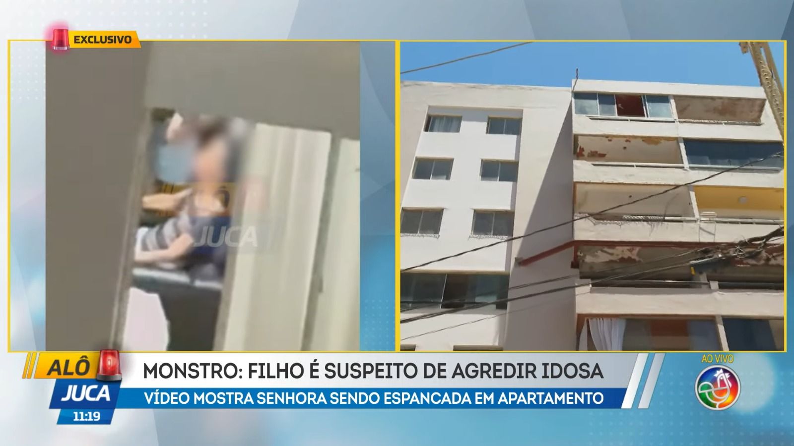 Uma idosa de 70 anos foi v&iacute;tima de agress&otilde;es dentro do pr&oacute;prio apartamento no bairro Costa Azul, em Salvador. | Foto: Reprodu&ccedil;&atilde;o/TV Aratu