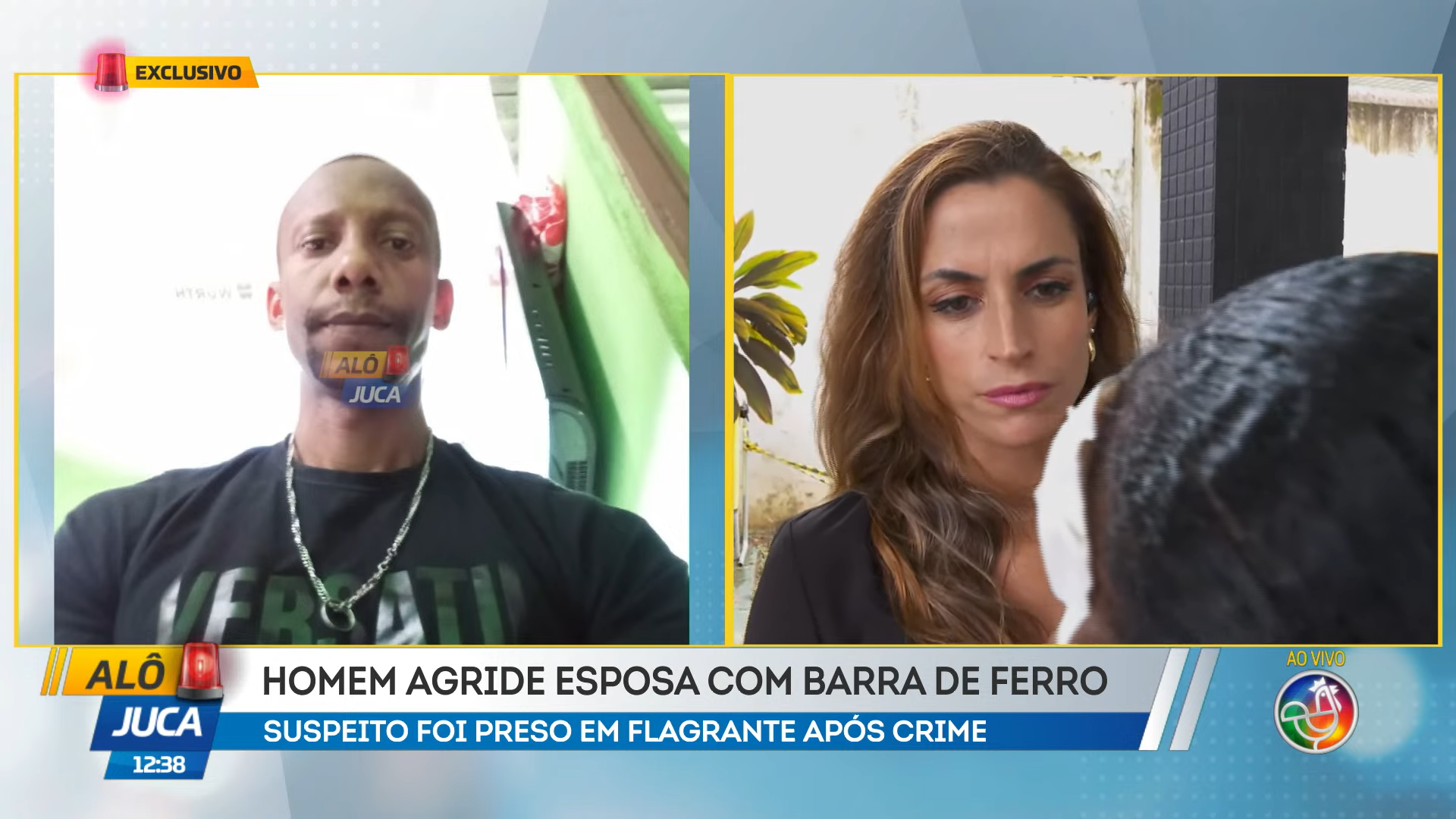 Segundo relato da v&iacute;tima, as agress&otilde;es come&ccedil;aram logo ap&oacute;s ela sair do banho, quando foi atingida por um soco. | Foto: Reprodu&ccedil;&atilde;o/TV Aratu