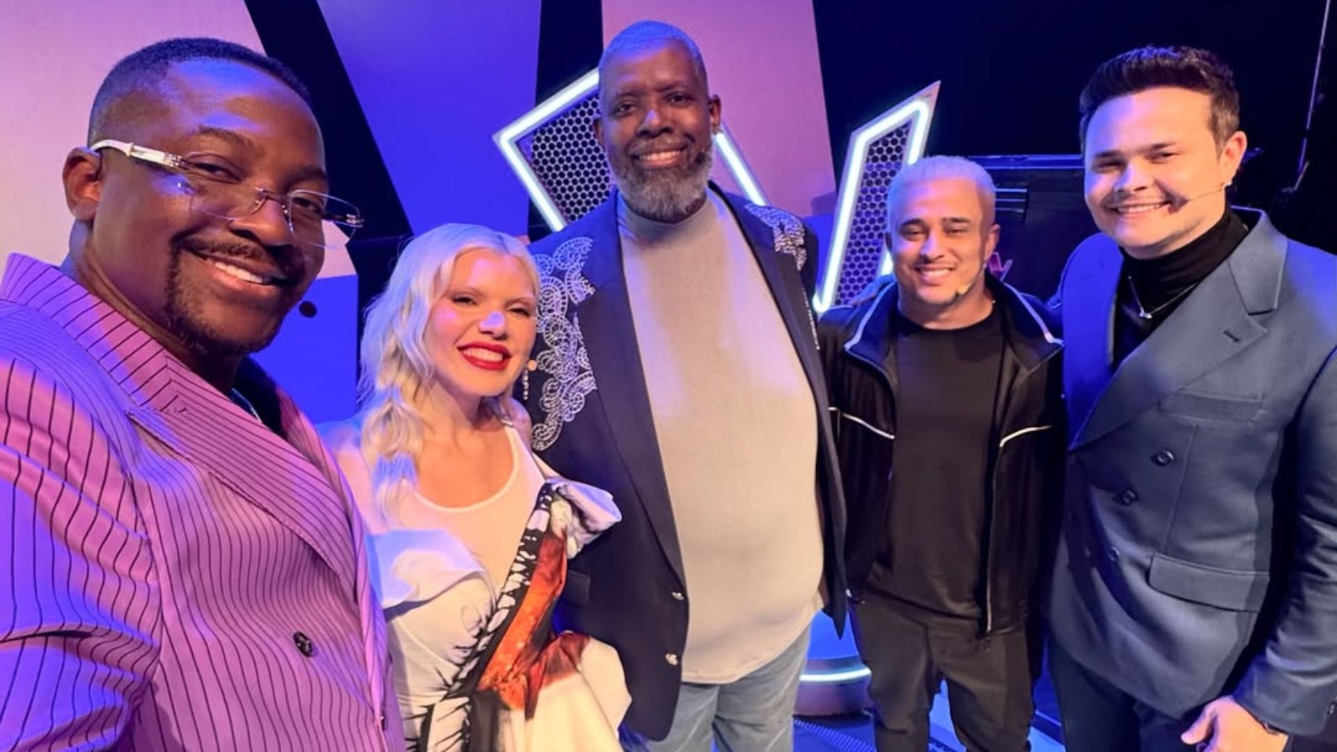Mumuzinho, Duda Beat, Péricles e Matheus & Kauan na primeira noite de audições às cegas do The Voice Brasil no SBT | Foto: redes sociais