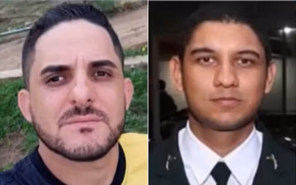 As v&iacute;timas foram o tenente Luciano Libarino Neves, de 34 anos, e o soldado Robson Brito de Matos, de 30. | Foto: Redes Sociais