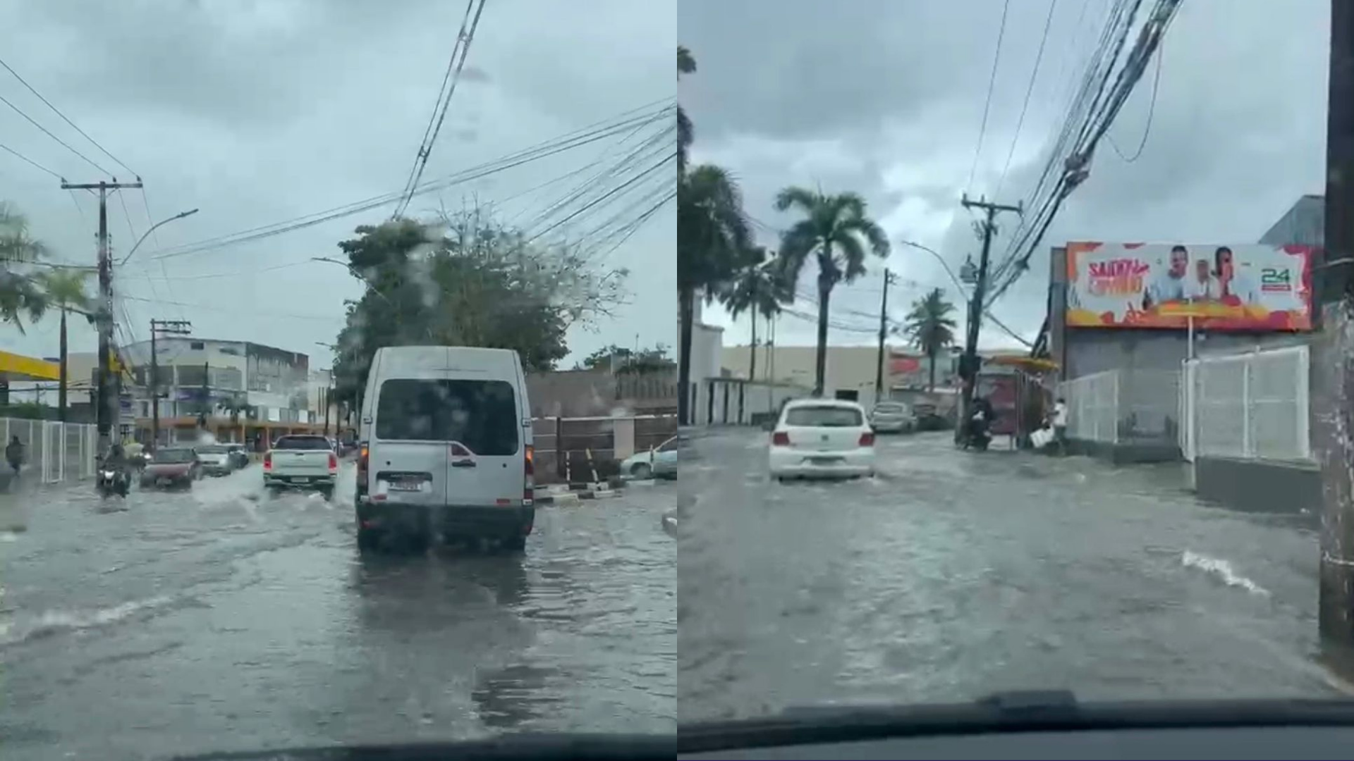 A Defesa Civil de Lauro de Freitas emitiu alerta para chuvas intensas no munic&iacute;pio. | Foto: Leitor/Aratu On