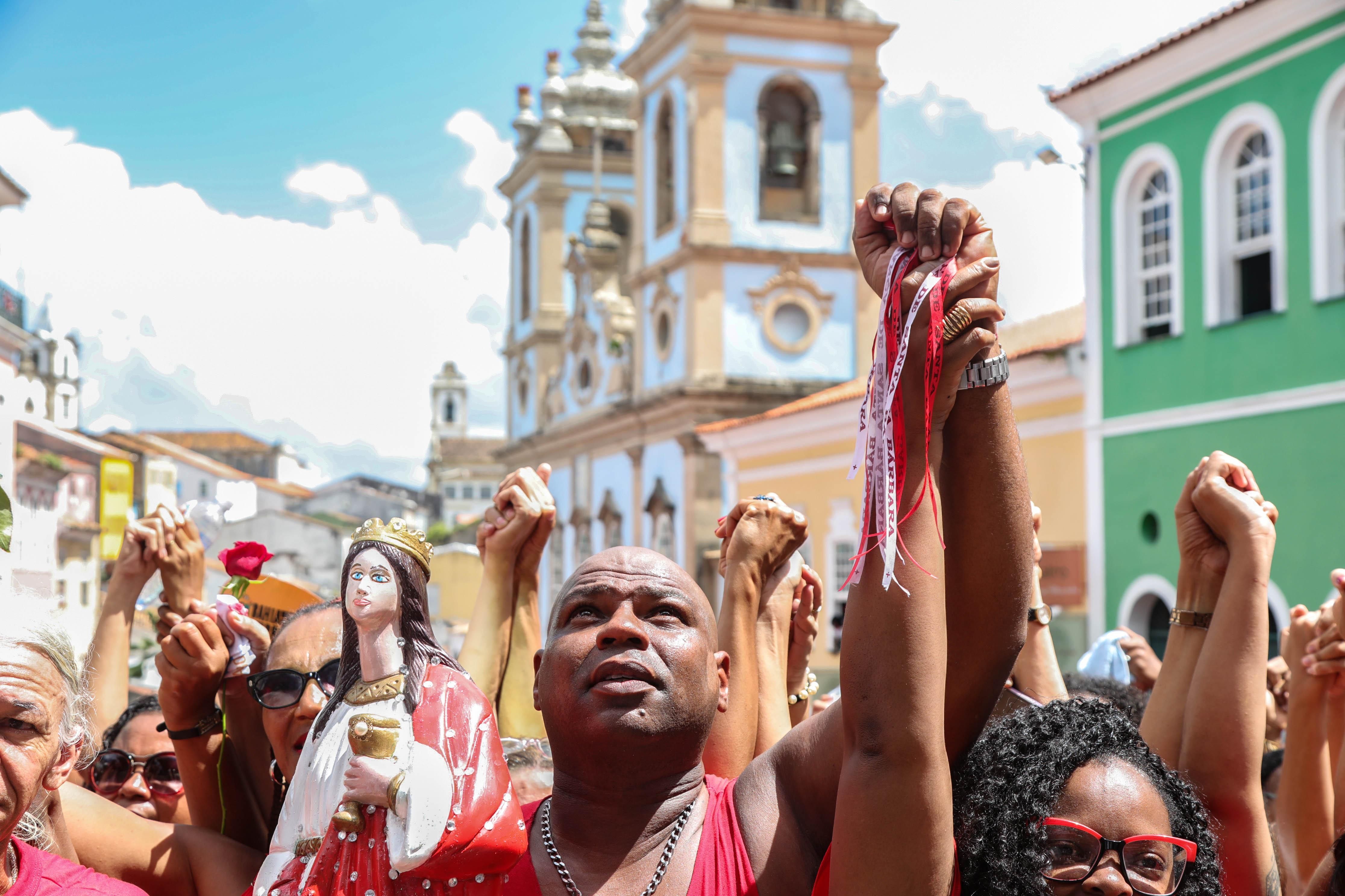 Reconhecida como Patrimônio Imaterial da Bahia desde 2008, a Festa de Santa Bárbara é considerada um símbolo de fé e resistência. | Foto: Bruno Concha/Secom PMS