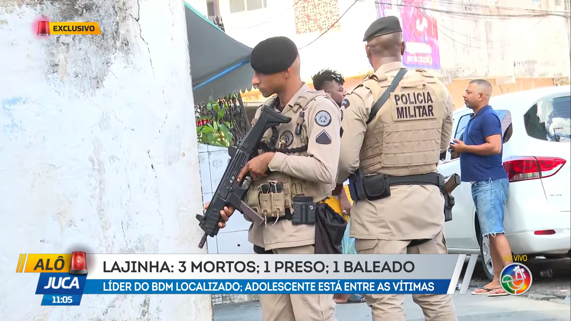 Familiares e moradores contestam a vers&atilde;o inicial apresentada pela pol&iacute;cia e afirmam que Davi estava dentro de casa quando foi baleado. | Foto: Reprodu&ccedil;&atilde;o/TV Aratu