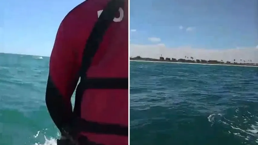 Um homem de 21 anos desapareceu após se afogar na tarde desta quarta-feira (16), na Praia de Guarajuba, em Camaçari. | Foto: Informe Baiano