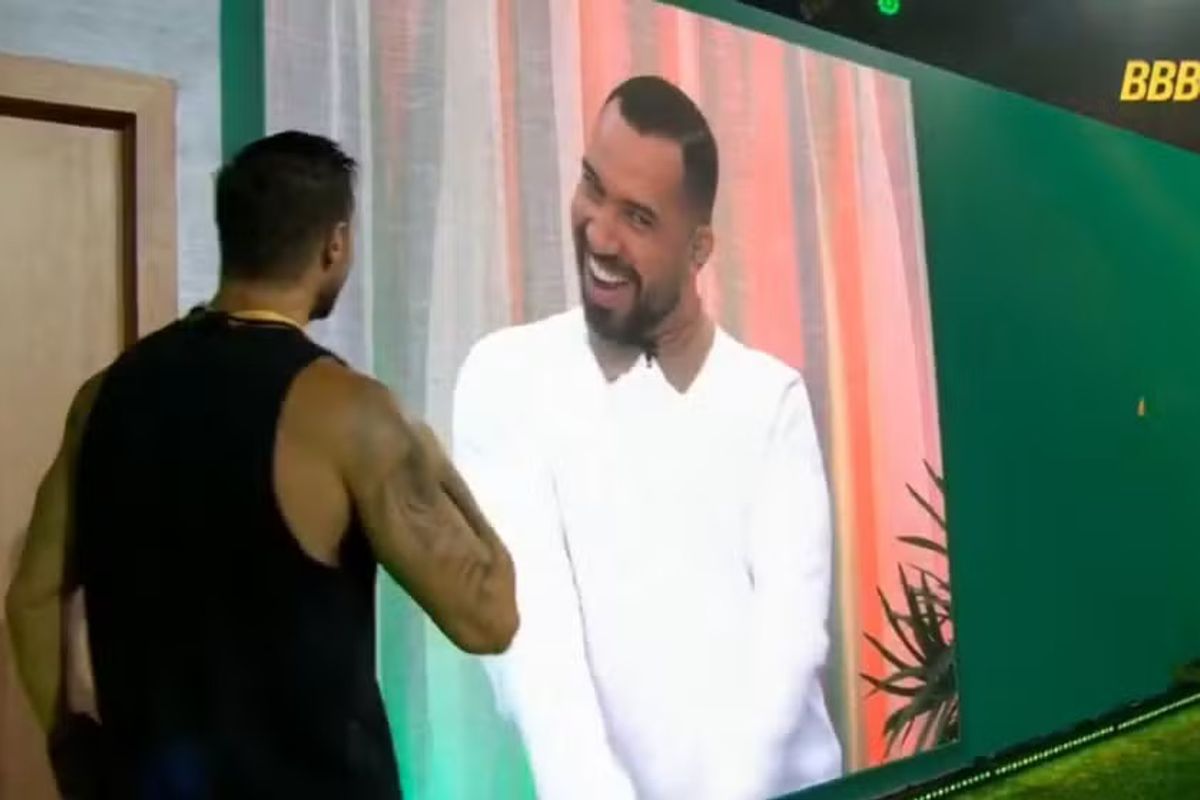Intera&ccedil;&atilde;o entre Gil do Vigor e Jonas durante o BBB 26, na quarta-feira (11). Foto: Reprodu&ccedil;&atilde;o / TV Globo