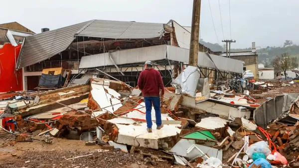 Cidade gaúcha de Roca Sales foi muito afetada por enchentes em maio de 2024 | Foto: Gustavo Mansur/Palácio Piratin
