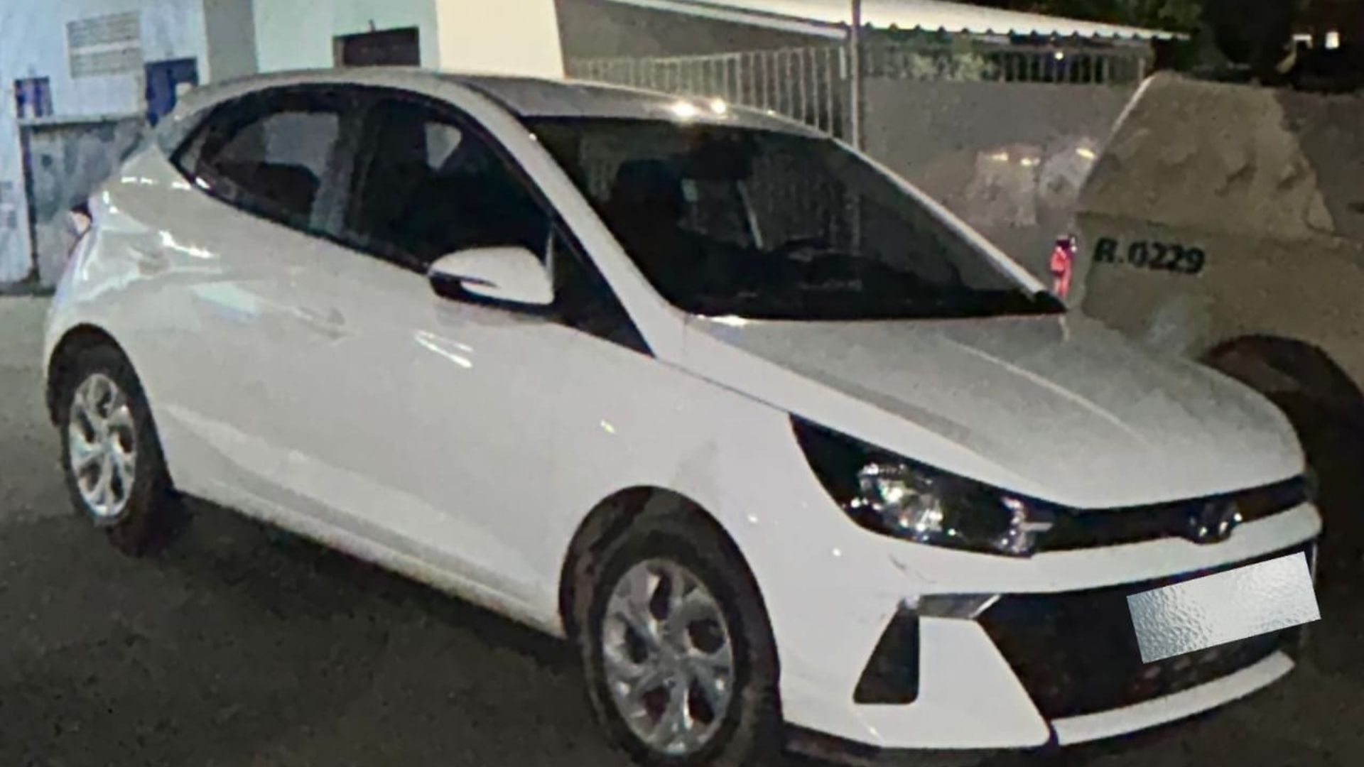 Carro roubado em assalto no interior da Bahia. Foto: PMBA