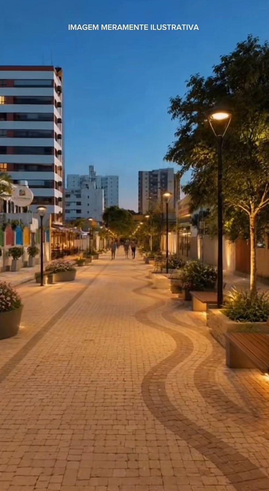 A Rua Guillard Muniz, conhecida por concentrar bares e restaurantes na Pituba, vai ganhar um cal&ccedil;ad&atilde;o. | Foto: Redes Sociais